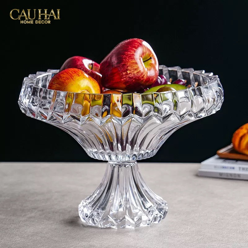 Maison Cristalleries Couture - Đĩa Pha Lê 2 Tầng Lumière Couronne Étagère 2 Niveaux 34x37-CẬU HAI HOME DECOR