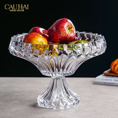 Maison Cristalleries Couture - Đĩa Pha Lê 2 Tầng Lumière Couronne Étagère 2 Niveaux 34x37-CẬU HAI HOME DECOR