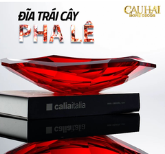 Maison Cristalleries Couture - Đĩa Trái Cây Pha Lê Cao Cấp Crimson Ruby Peak Centerpiece Fruit Plate D29-CẬU HAI HOME DECOR