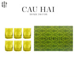 MAISON DE LUXE 1 SET 6 LY THUỶ TINH GG JUNGLE - FULL BOX SS25 - CẬU HAI HOME DECOR