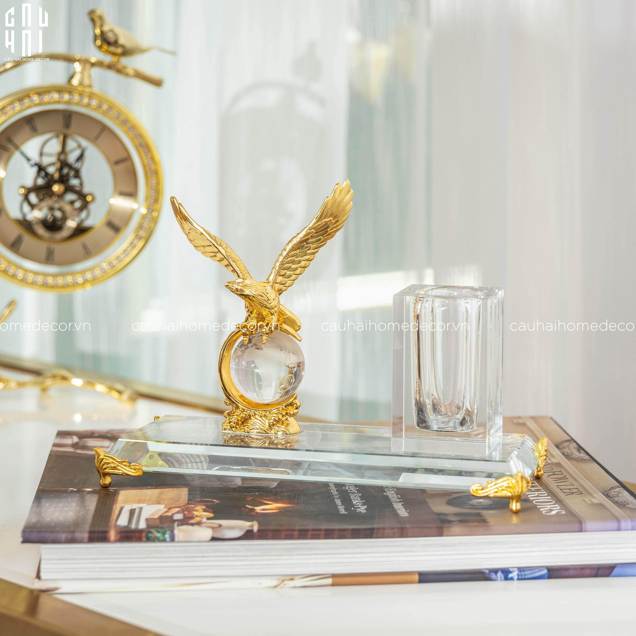 Maison De Luxe - Đế Bút Eagle Ss25-PHỤ KIỆN BÀN LÀM VIỆC-CẬU HAI HOME DECOR