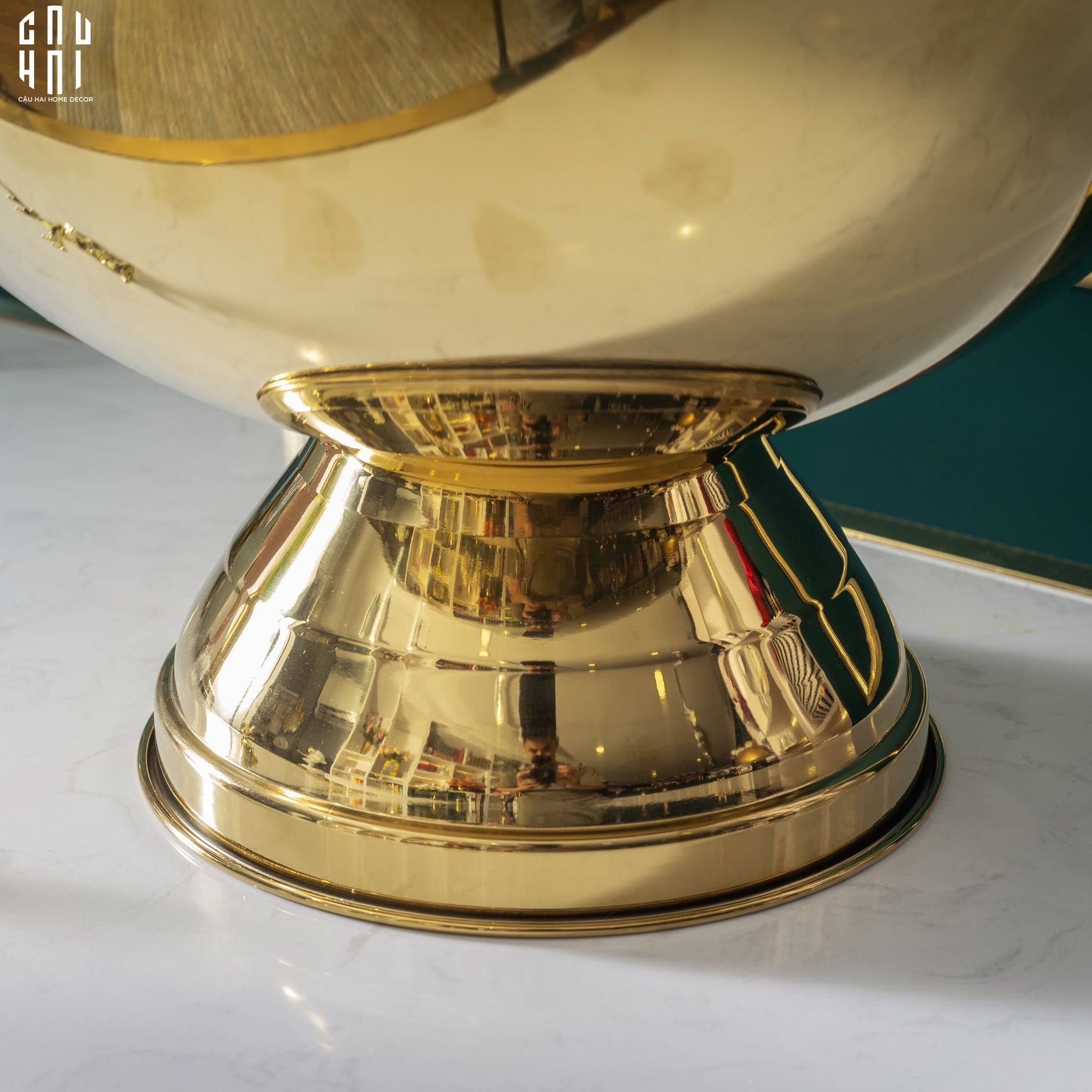 MAISON DE LUXE - GIANT GOLDEN ELK ICE BUCKET 10L SS25 - CẬU HAI HOME DECOR