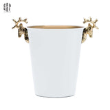 MAISON DE LUXE - GOLDEN ELK ICE BUCKET WHITE 5L SS25 - CẬU HAI HOME DECOR