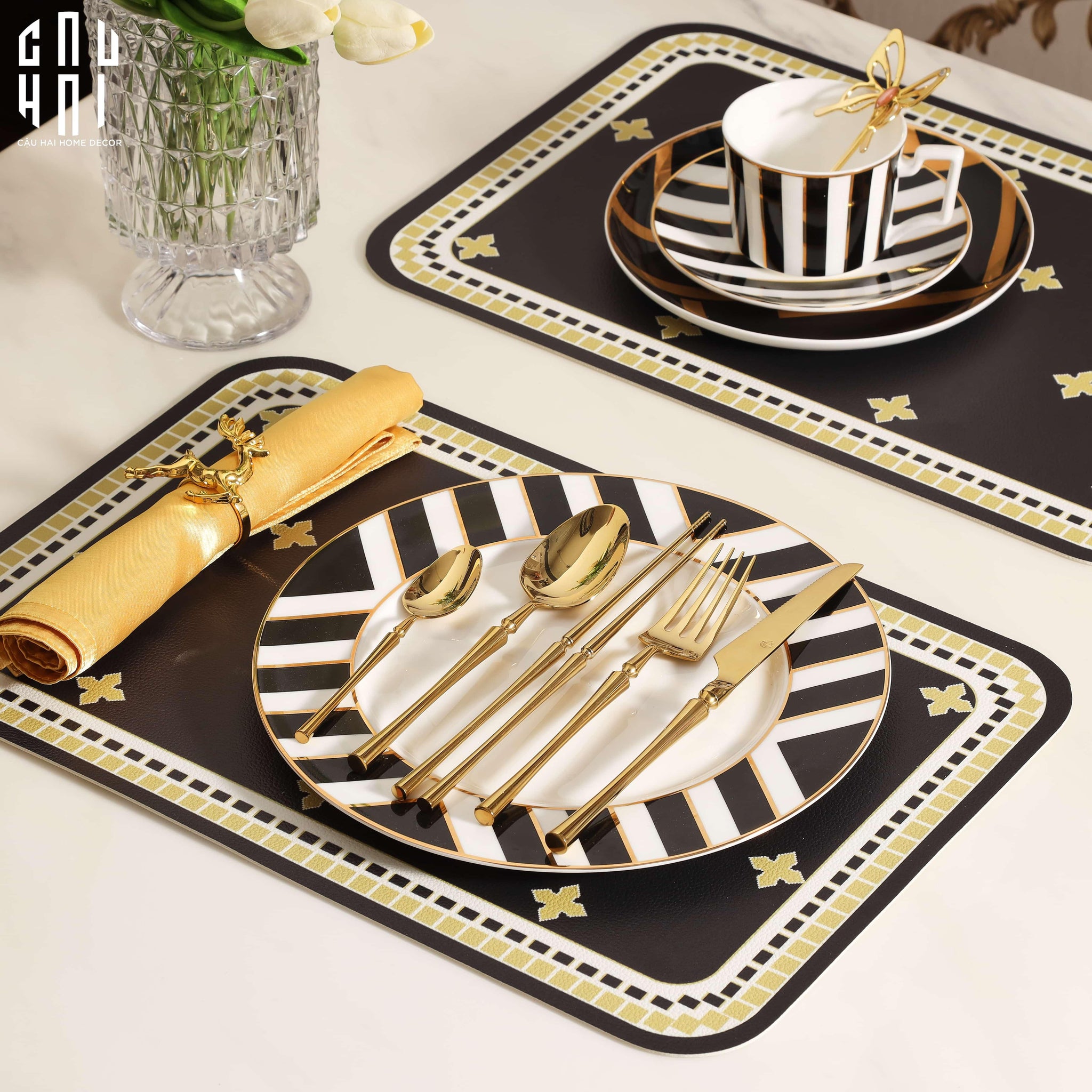 MAISON DE LUXE - SET 2 PLACEMAT HATHOR SS25