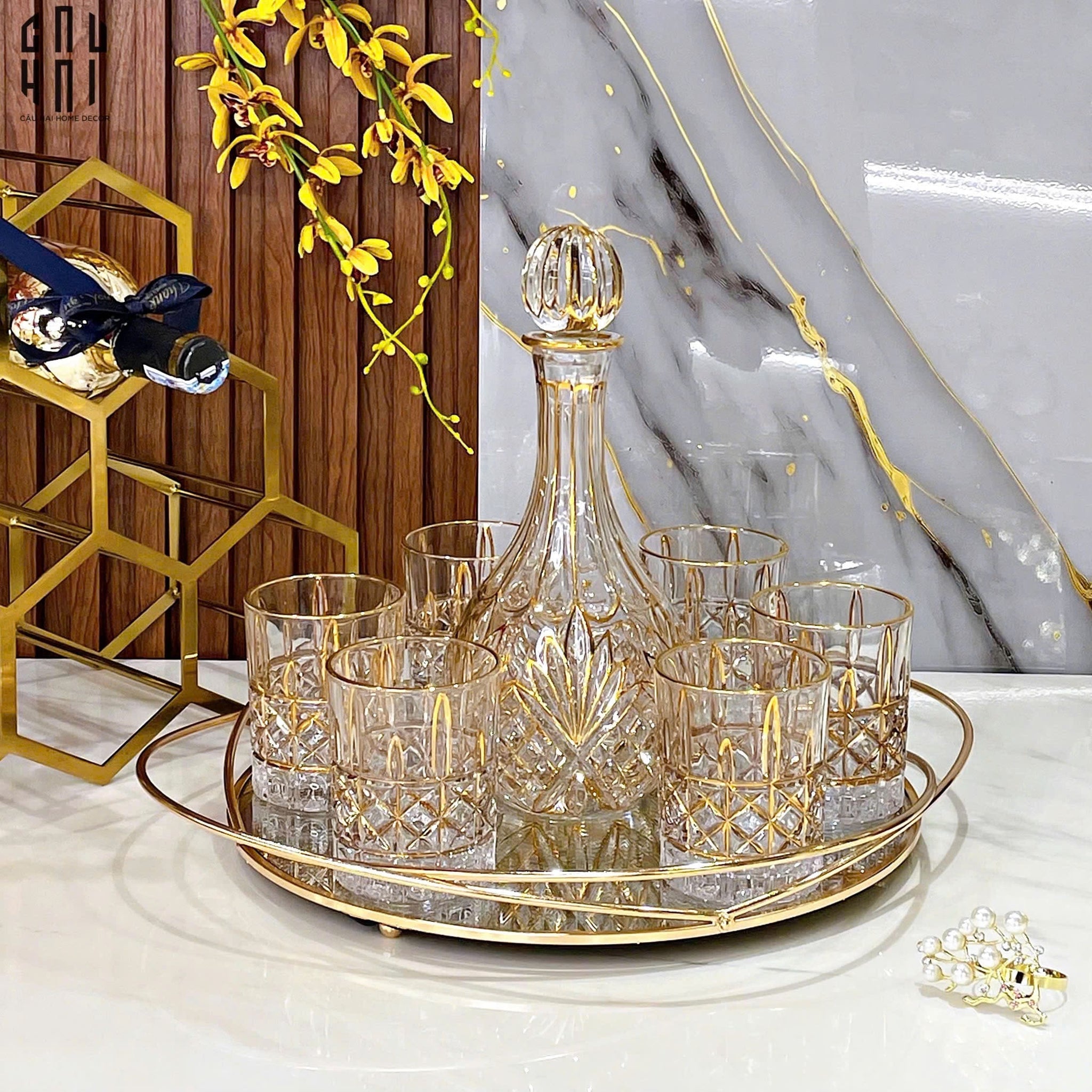 MAISON DE LUXE - SET BÌNH RƯỢU PHA LÊ L'ÉCLAT DE LOUIS SS25 - CẬU HAI HOME DECOR