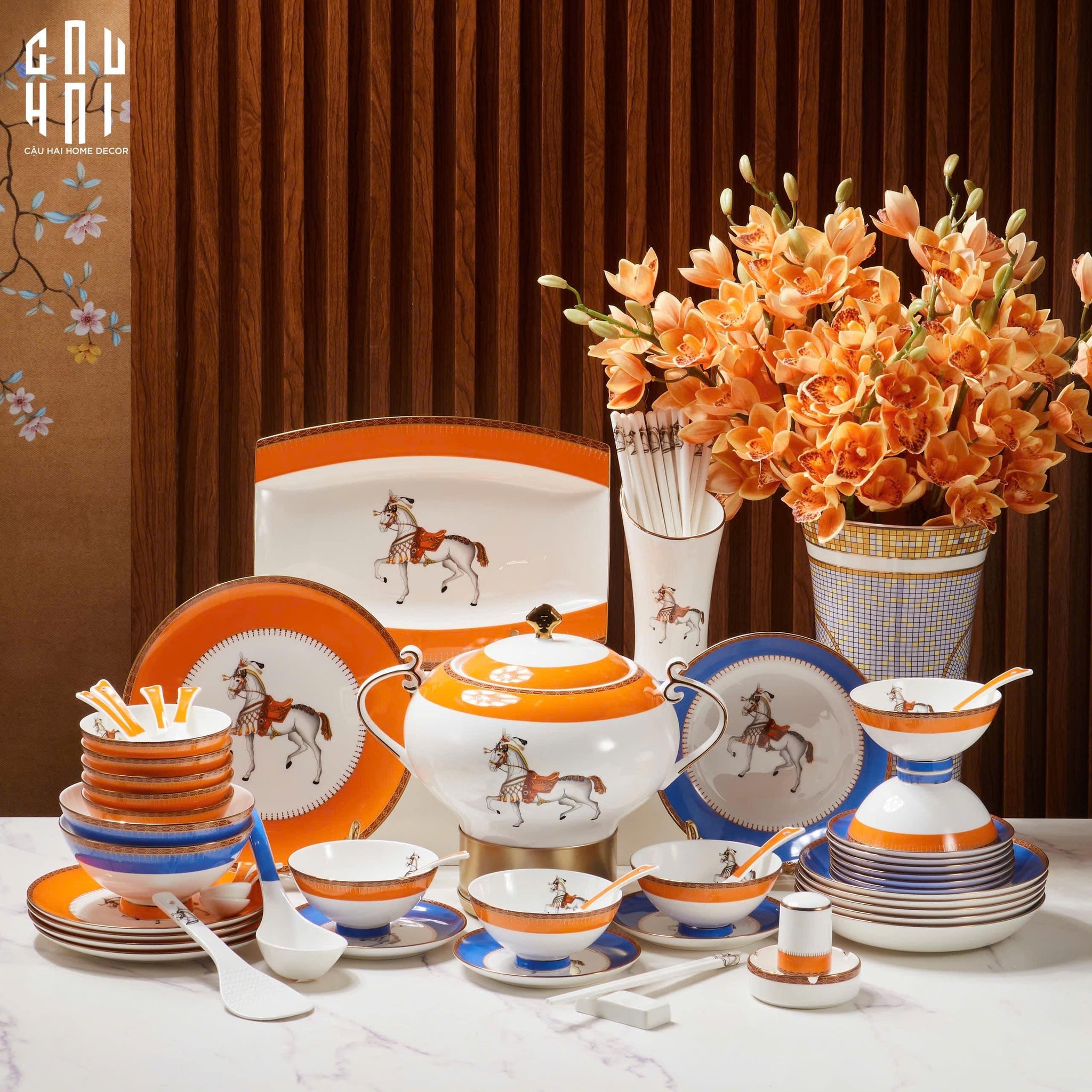 MAISON DE LUXE - SET CHÉN DĨA "LA CAVALIER ROYALE" - NEW EDITION 70PCS SS25