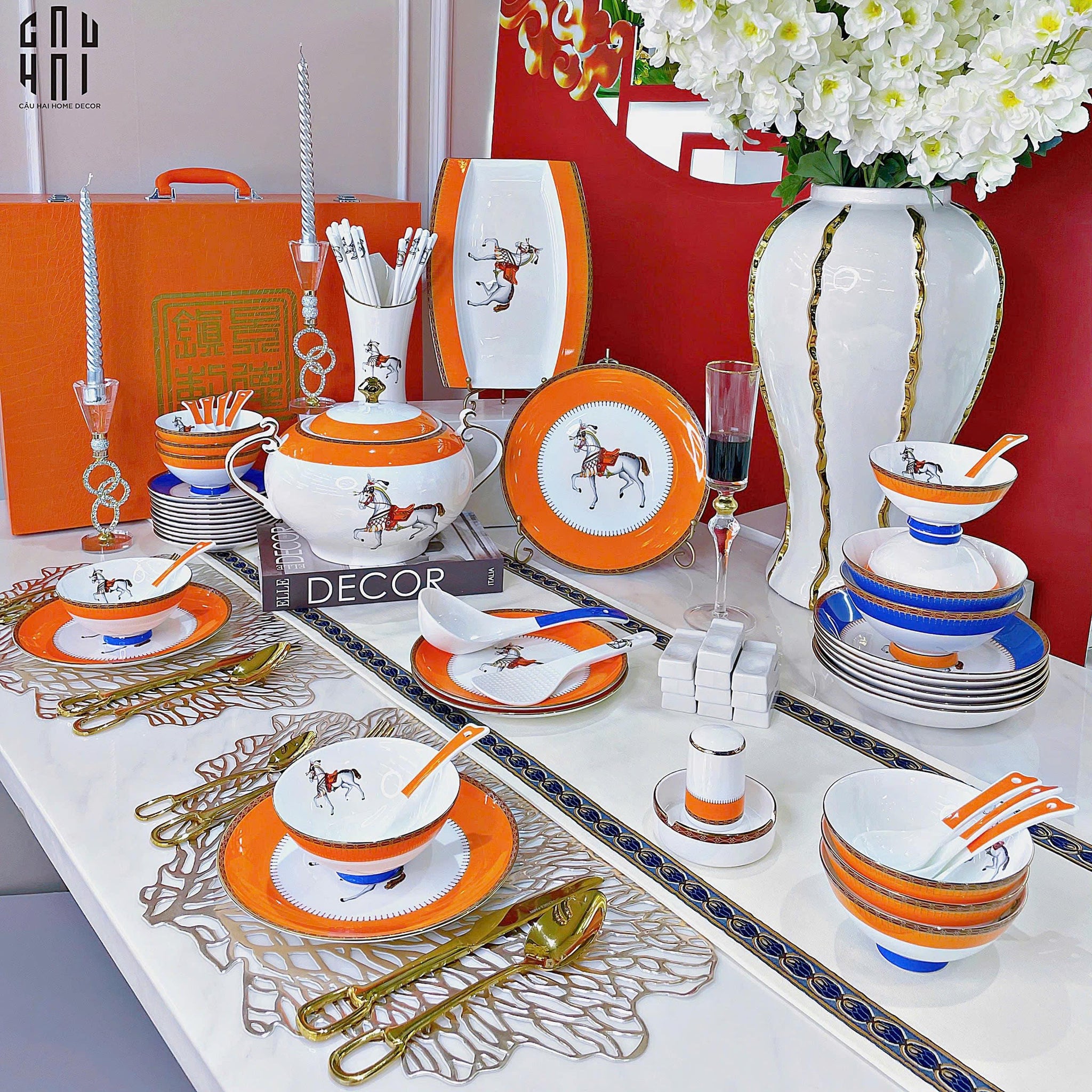 MAISON DE LUXE - SET CHÉN DĨA "LA CAVALIER ROYALE" - NEW EDITION 70PCS SS25