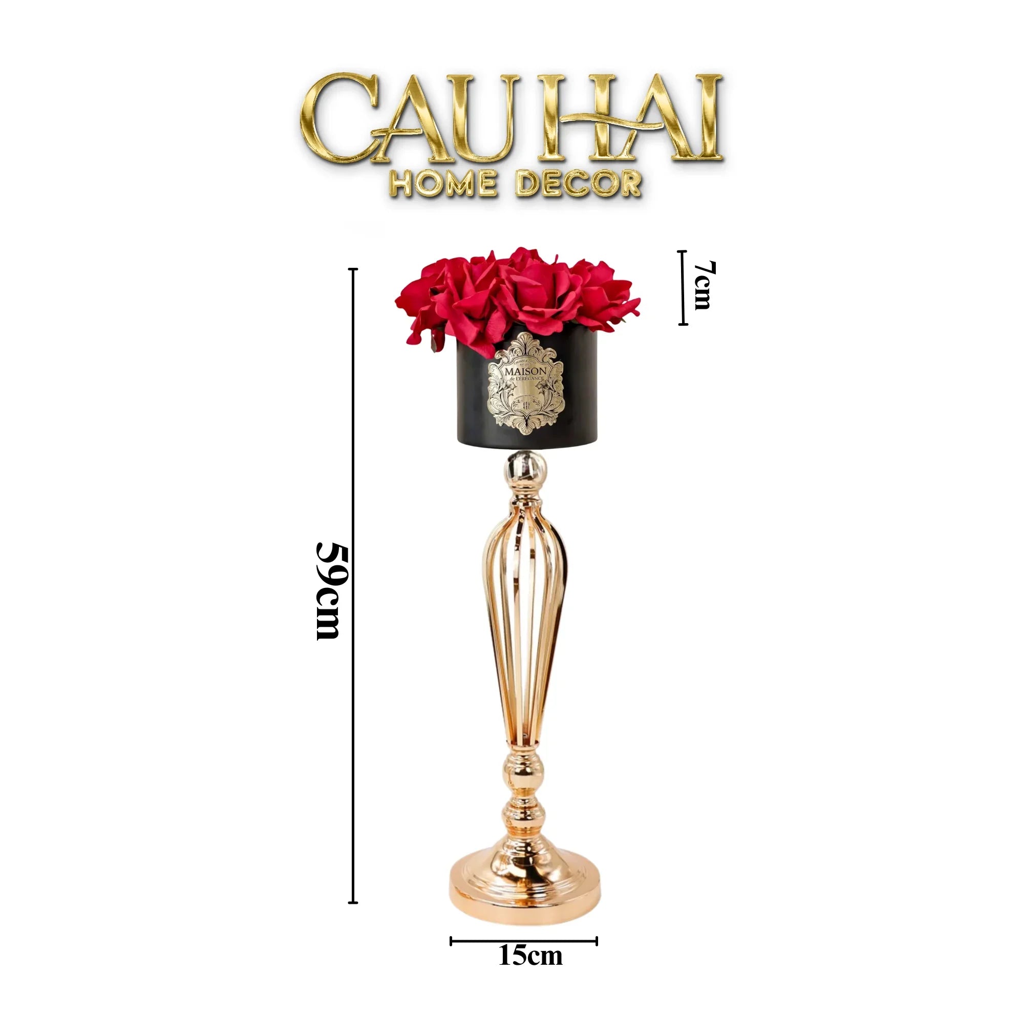 Maison Du Rose 15 - Chậu Hoa Hồng Versailles Grande H59-BÌNH HOA-CẬU HAI HOME DECOR