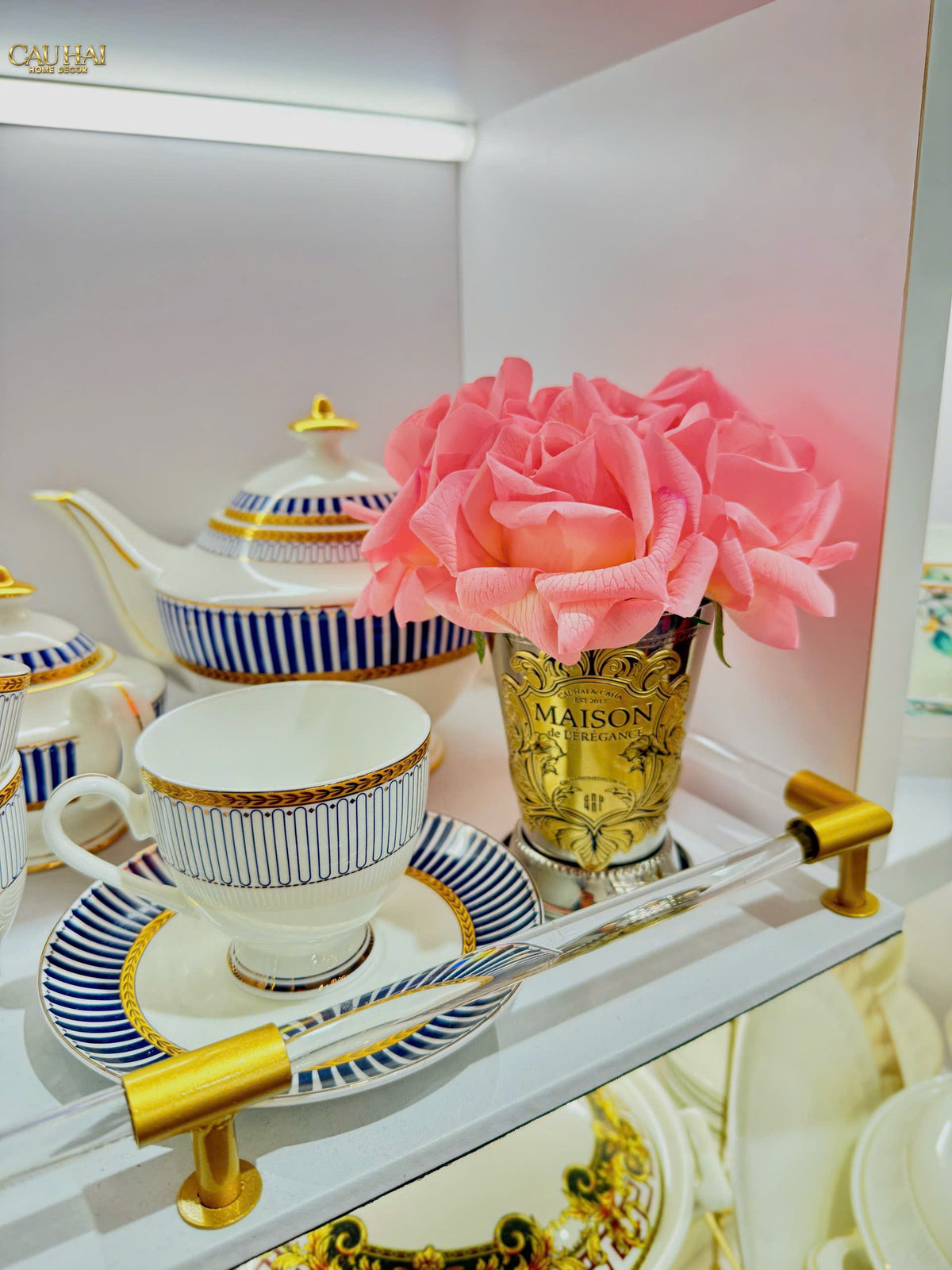 Maison Du Rose - Lọ Hoa Hồng Chalice Élégance Home Fragrance H15-BÌNH HOA-CẬU HAI HOME DECOR