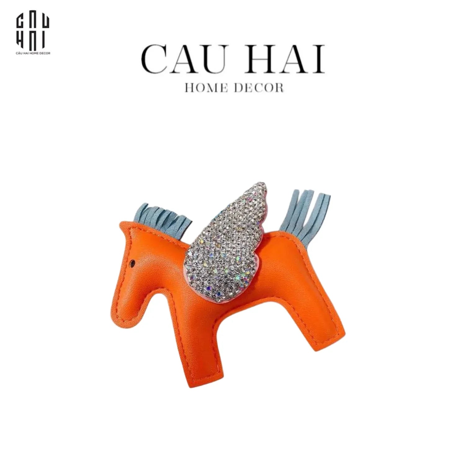 MÓC KHOÁ - CHARM ĐEO TÚI HELIOS CHARIOT - ORANGE-CẬU HAI HOME DECOR