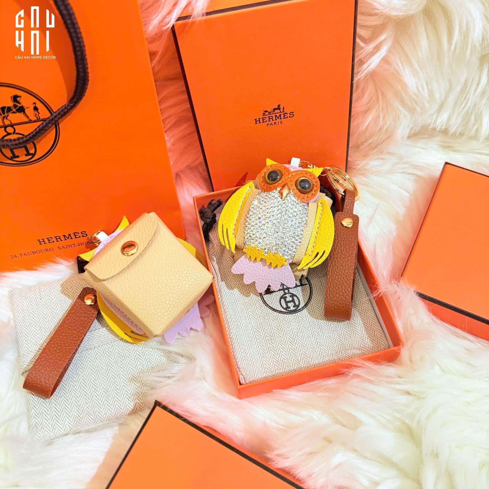 MÓC KHOÁ - CHARM TÚI XÁCH OWL BLING BLING WHITE-CẬU HAI HOME DECOR