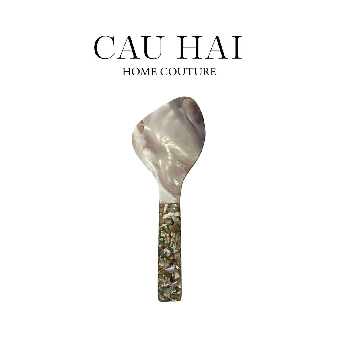 Muỗng Vá Cơm Xà Cừ Glowing Mother-of- Pearl Rice Paddle Tablewares 9x23-Dinner Cutlery Set Dao Muỗng Nĩa-Đối tác tại Trung Quốc theo từng đơn đặt hàng-CẬU HAI HOME DECOR