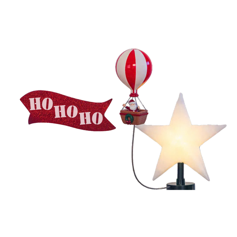 Fêtes Couture - Đèn Ngôi Sao Noel Santa Balloon Ho Ho Ho H22
