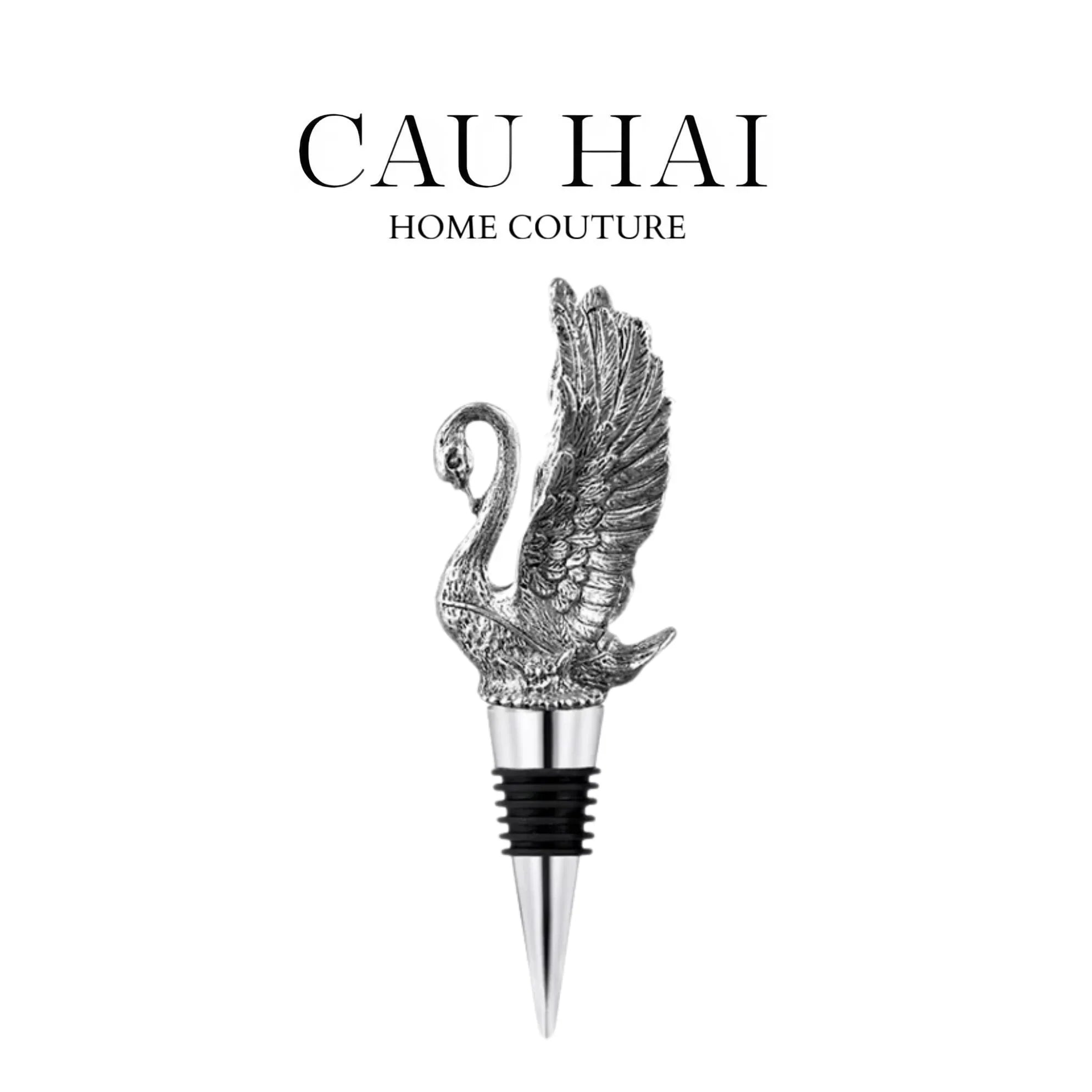 NÚT GIỮ VANG - SWAN WINE LID SS25-CẬU HAI HOME DECOR