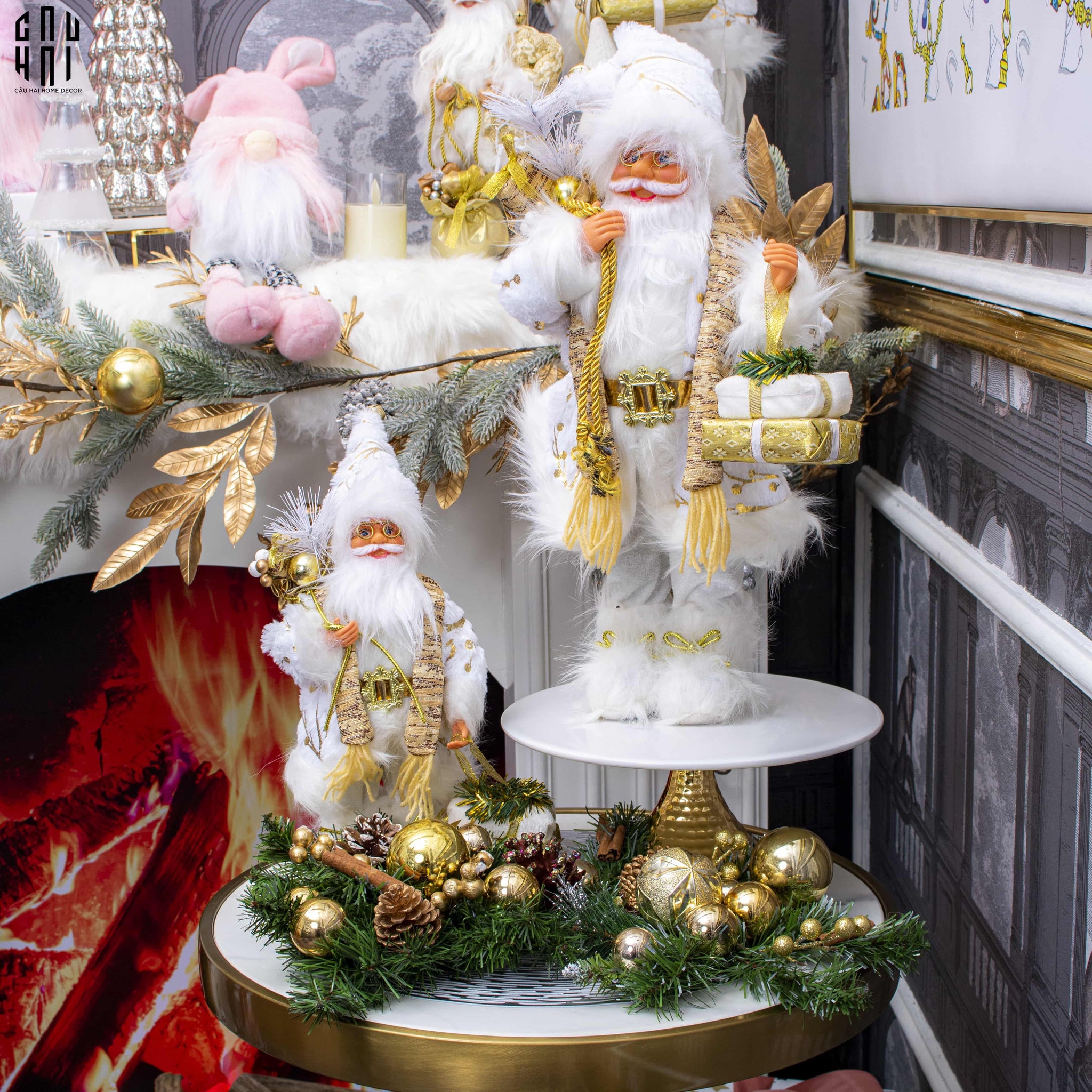 Ông Già Noel - White Santa Claus Size S-TRANG TRÍ GIÁNG SINH-CẬU HAI HOME DECOR