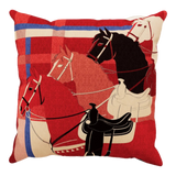 Vỏ Gối Nhung Équestre Les Quatre Chevaux de Bataille 45