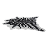Thảm Lông Faux Fur Zebra Hide Noir 85x110