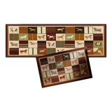 Set Thảm Bếp Micro Nappa Gen8 45x70/150 Patchwork Héritage Équestre Oriental Cheval