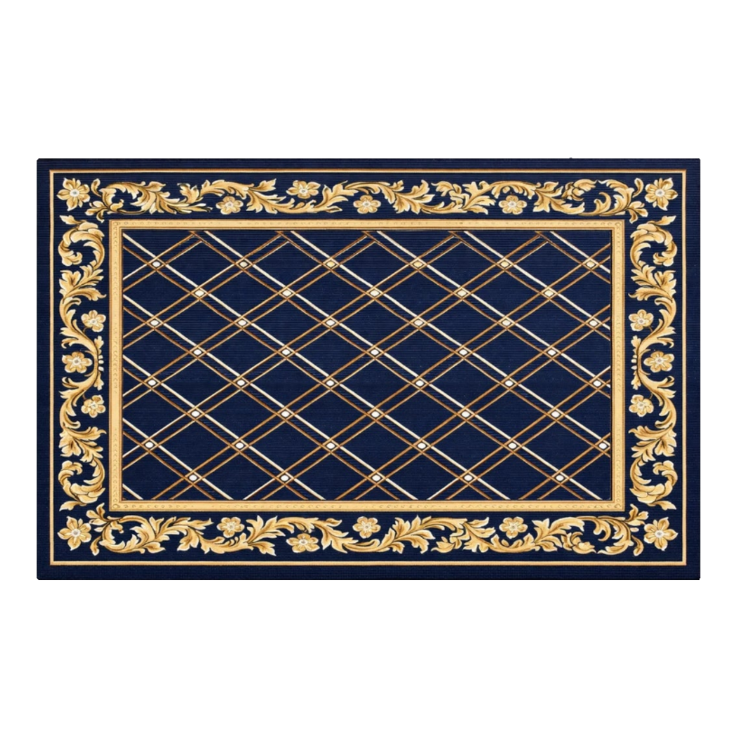 Thảm Cửa Nhung Pha Lê Cao Cấp - 80x120 Royal Gold Barocco Premium Rugs-THẢM CỬA-CẬU HAI HOME DECOR-CẬU HAI HOME DECOR