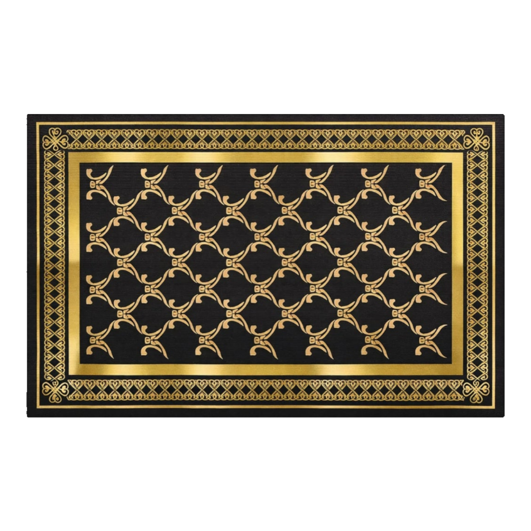 Thảm Cửa Nhung Pha Lê Cao Cấp - 80x120 Impérial Roman Gold Scroll Border Premium Rugs-THẢM CỬA-CẬU HAI HOME DECOR-CẬU HAI HOME DECOR