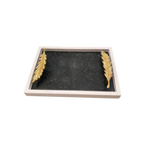 Maison Couture - Khay Chu Nhat Marble Tray Emerald 32x23-KHAY TRANG TRÍ-CẬU HAI HOME DECOR-CẬU HAI HOME DECOR