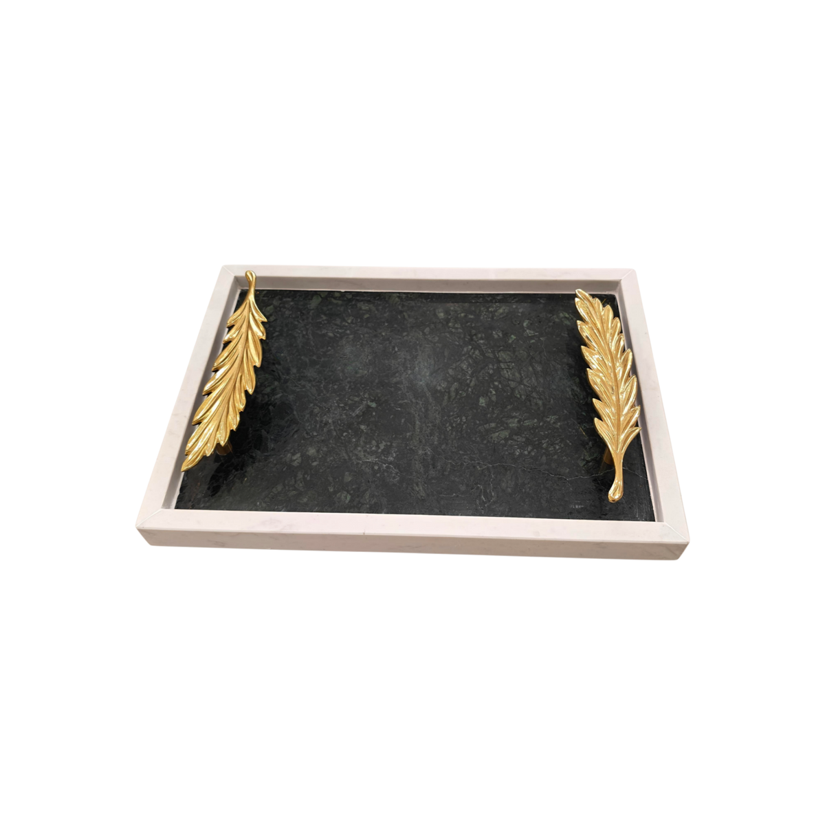 Maison Couture - Khay Chu Nhat Marble Tray Emerald 32x23-KHAY TRANG TRÍ-CẬU HAI HOME DECOR-CẬU HAI HOME DECOR