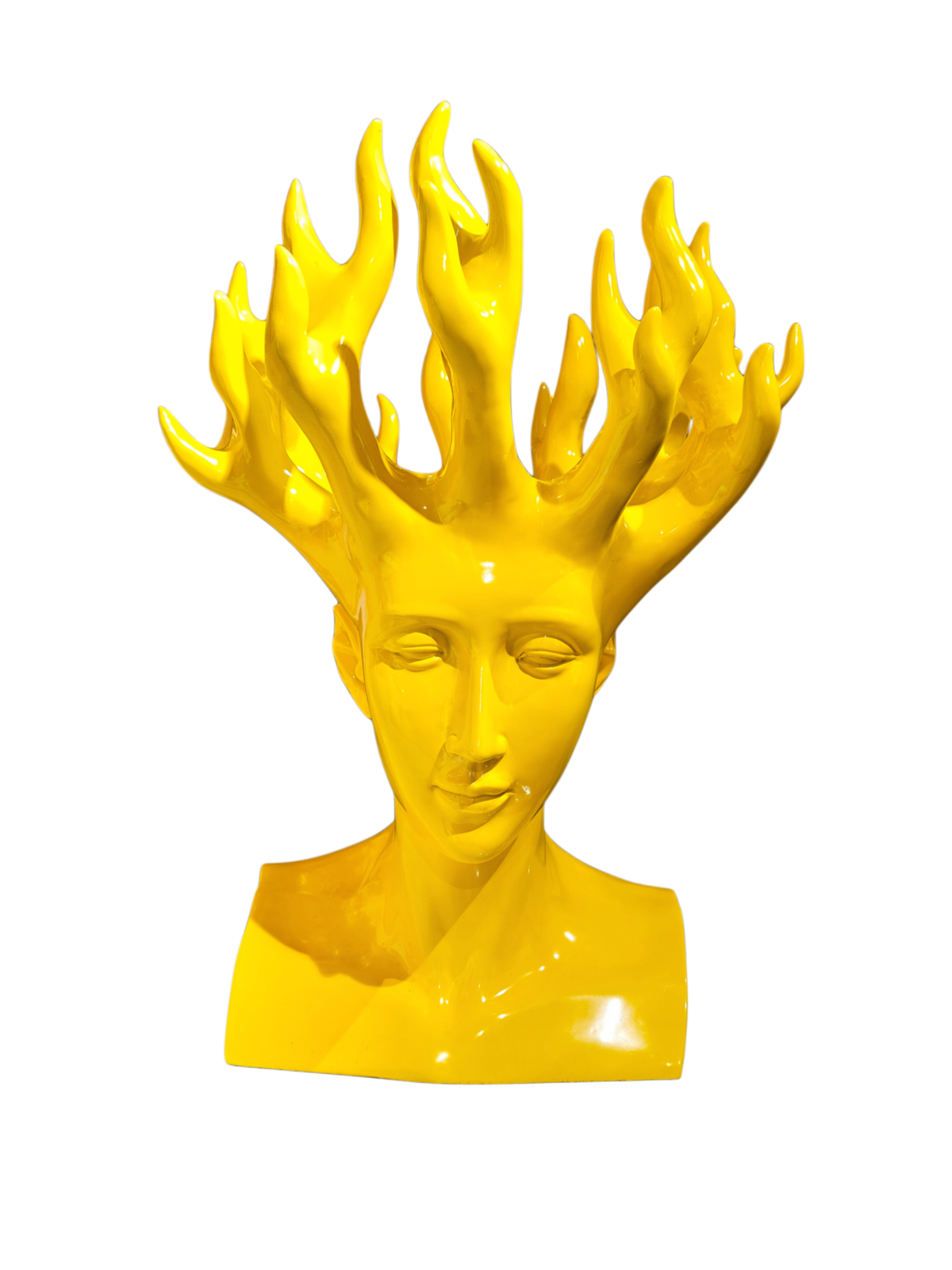 Tượng Composite Nữ Thần Flamme Solaire Yellow 31.5x31x46