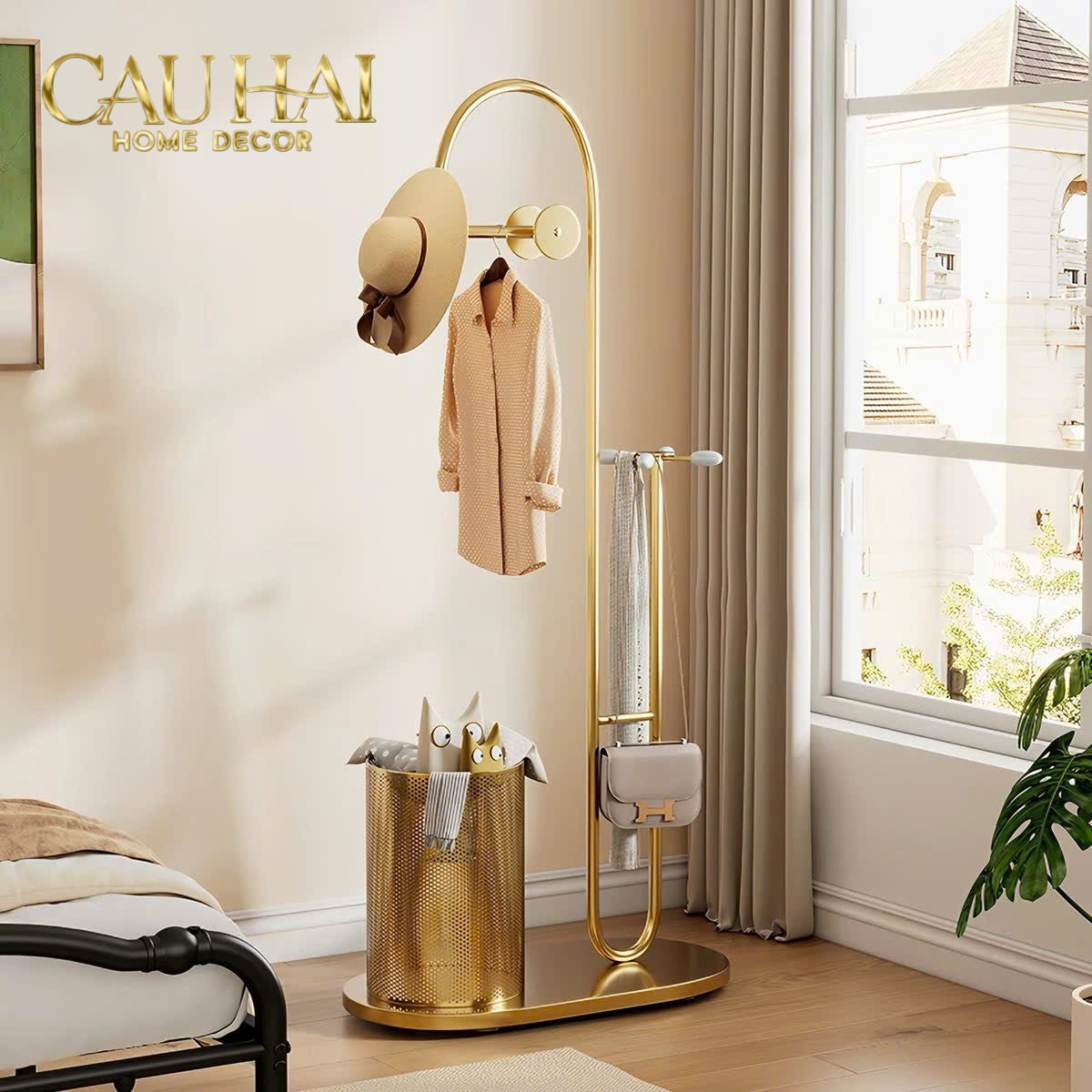 Kệ Treo Quần Áo Đa Năng Valet Portant Élégance Gold H176