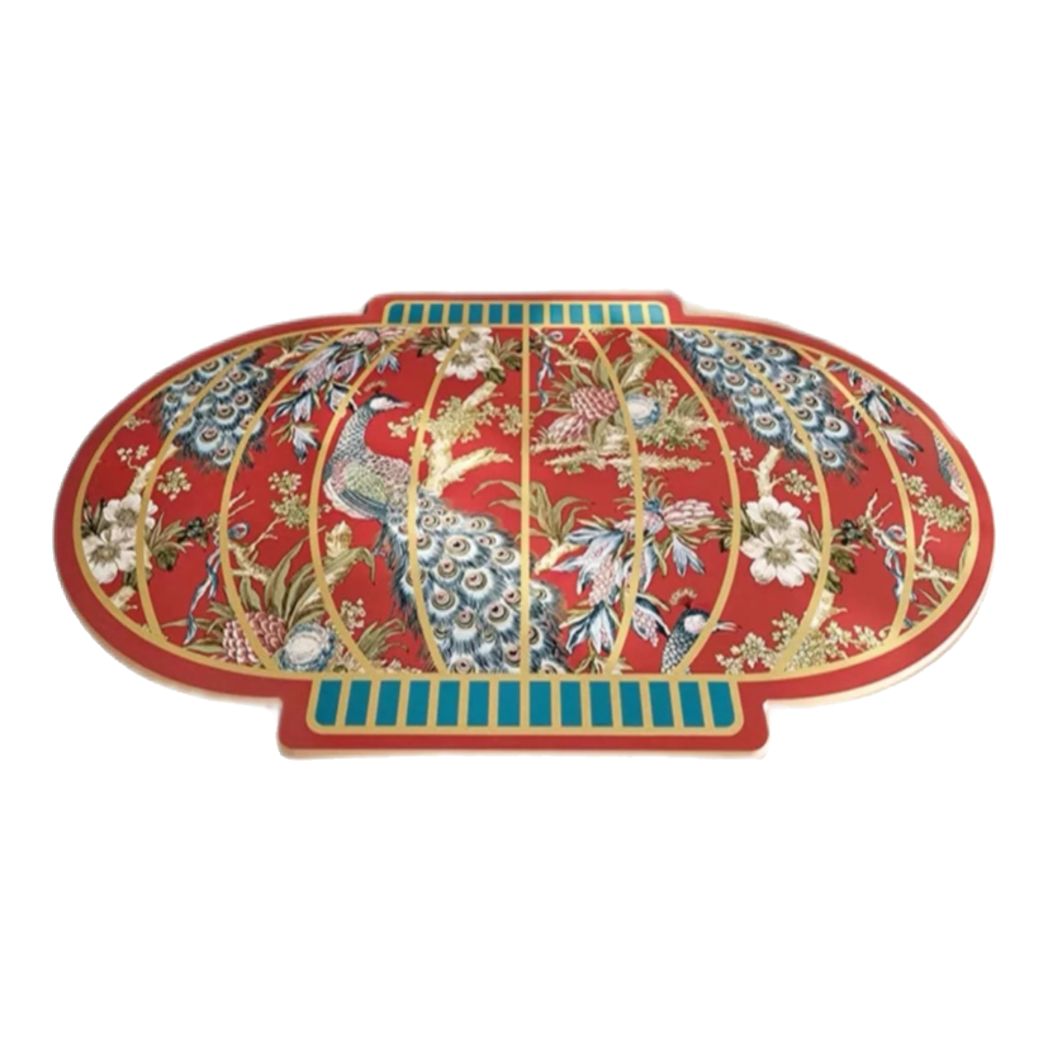 Thảm Cửa Micro Nappa Gen8  50x80 - Khổng Tước Hỷ Mãn Đường  -   Lantern Dynasty Paon