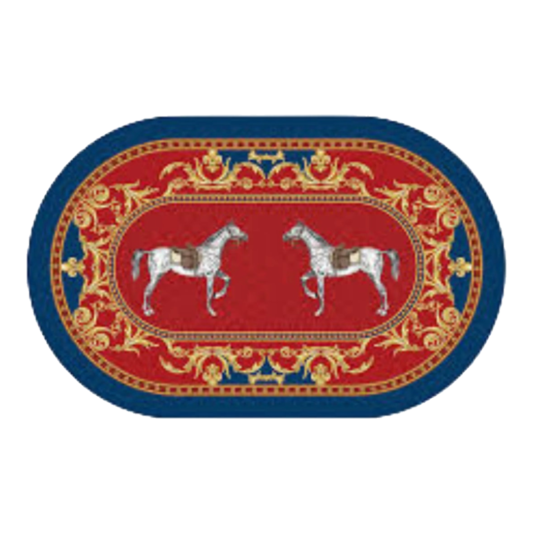 Thảm Cửa Micro-Nappa 50x80 Đôi Ngựa Hoàng Gia Chevaux Royaux Noblesse – Da Thấm Hút