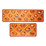 Set Thảm Bếp Microfiber 45x75/150 Vermilion Diamond Patchwork Équestre