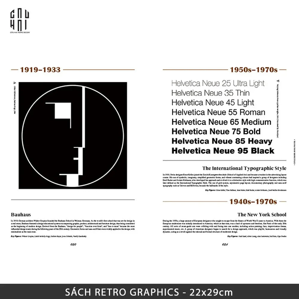 SÁCH RETRO GRAPHICS-CẬU HAI HOME DECOR