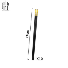 Set 10 Đôi Đũa Sợi Thuỷ Tinh - Amber Black Chopsticks 27cm-Dinner Cutlery Set Dao Muỗng Nĩa-CẬU HAI HOME DECOR