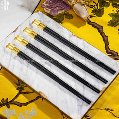 Set 10 Đôi Đũa Sợi Thuỷ Tinh - Amber Black Chopsticks 27cm-Dinner Cutlery Set Dao Muỗng Nĩa-CẬU HAI HOME DECOR