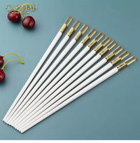 Set 10 Đôi Đũa Sợi Thuỷ Tinh - Amber Black Chopsticks 27cm-Dinner Cutlery Set Dao Muỗng Nĩa-CẬU HAI HOME DECOR