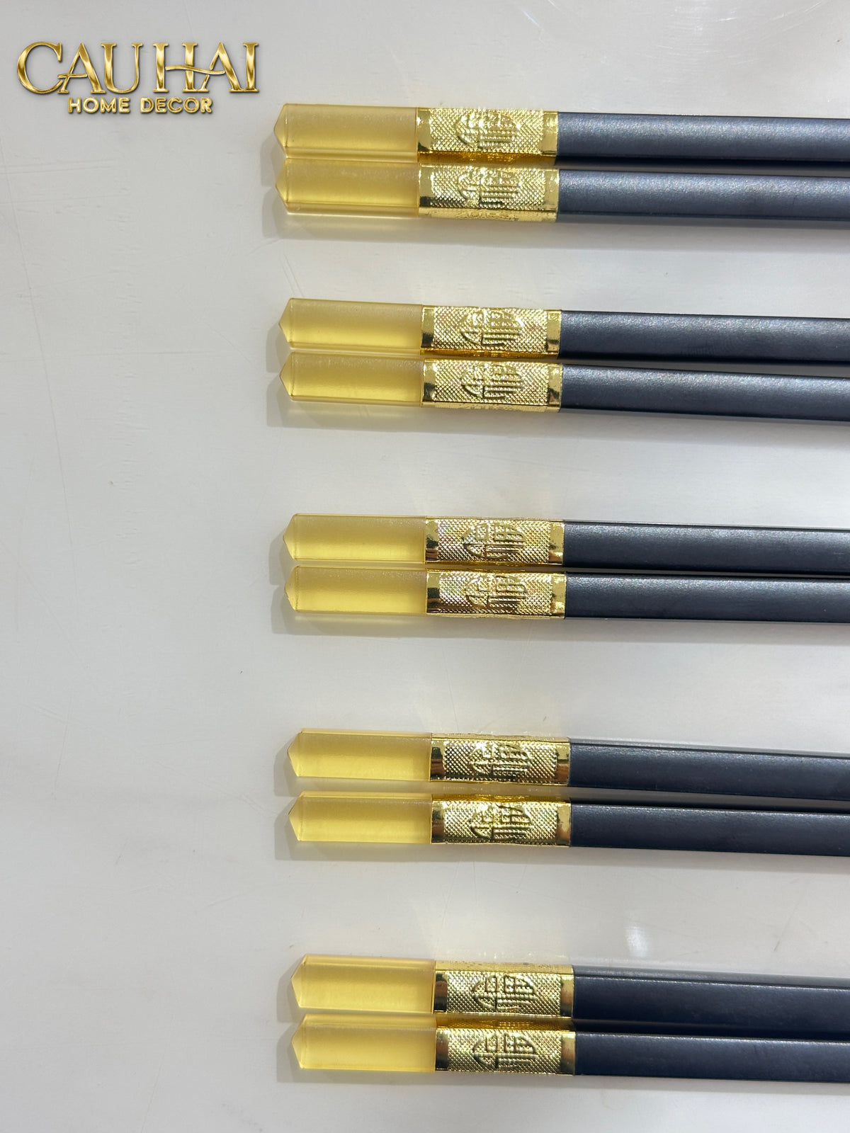 Set 10 Đôi Đũa Sợi Thuỷ Tinh - Amber Black Chopsticks 27cm-Dinner Cutlery Set Dao Muỗng Nĩa-Đối tác tại Trung Quốc theo từng đơn đặt hàng-CẬU HAI HOME DECOR