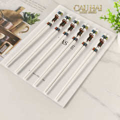 Set 10 Đôi Đũa Sứ Legacy Cheval Oriental Héritage Couture Ceramic Chopsticks Set-Dinner Cutlery Set Dao Muỗng Nĩa-CẬU HAI HOME DECOR