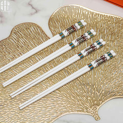Set 10 Đôi Đũa Sứ Legacy Cheval Oriental Héritage Couture Ceramic Chopsticks Set-Dinner Cutlery Set Dao Muỗng Nĩa-CẬU HAI HOME DECOR