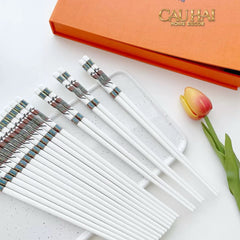 Set 10 Đôi Đũa Sứ Legacy Cheval Oriental Héritage Couture Ceramic Chopsticks Set-Dinner Cutlery Set Dao Muỗng Nĩa-CẬU HAI HOME DECOR