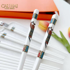 Set 10 Đôi Đũa Sứ Legacy Cheval Oriental Héritage Couture Ceramic Chopsticks Set-Dinner Cutlery Set Dao Muỗng Nĩa-CẬU HAI HOME DECOR
