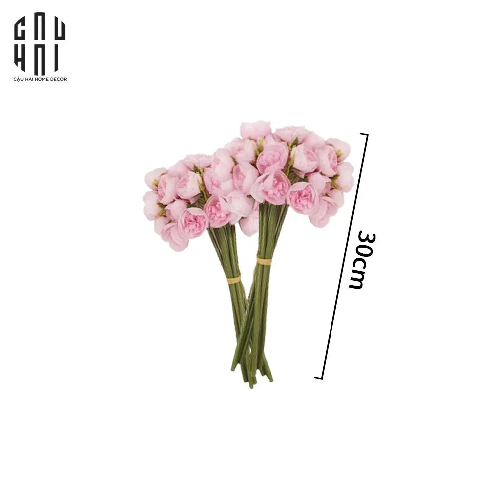 SET 2 BÓ HOA MẪU ĐƠN MINI - HỒNG-CẬU HAI HOME DECOR