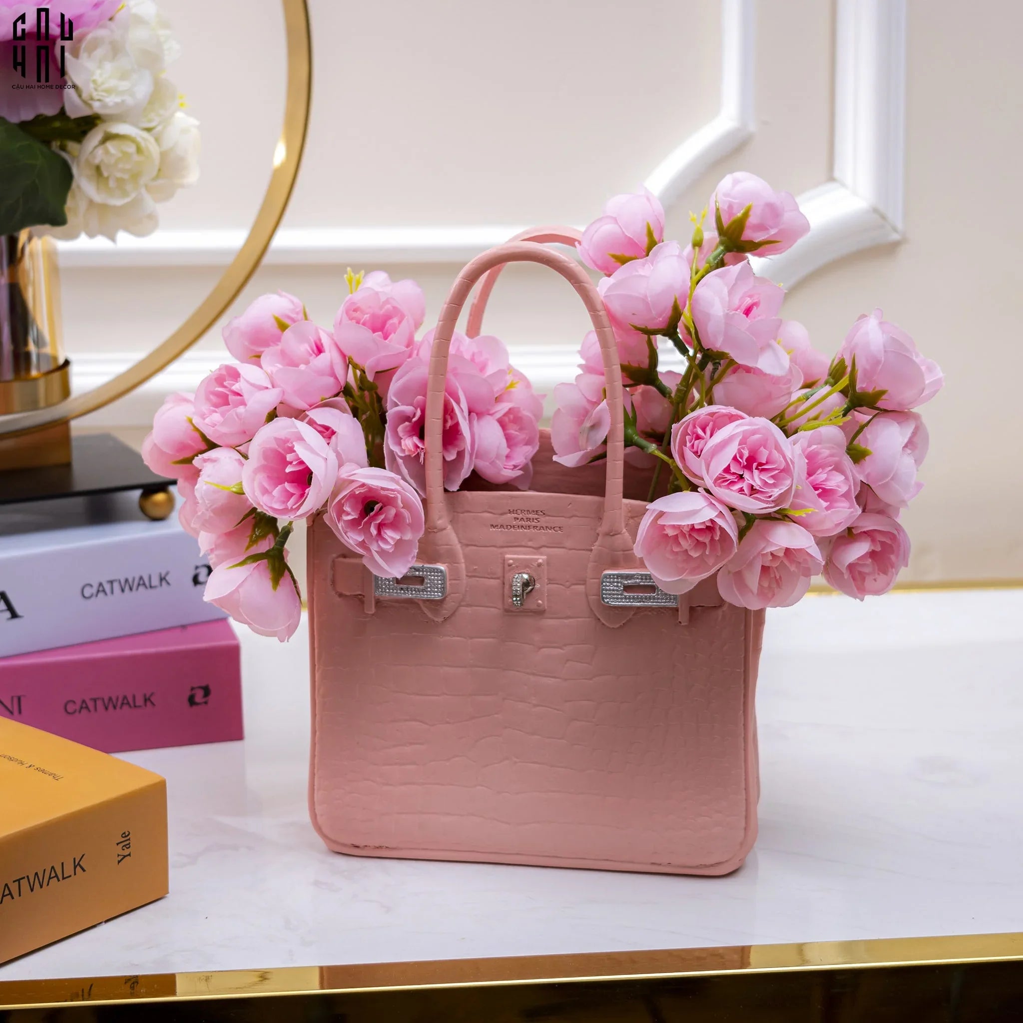 SET 2 BÓ HOA MẪU ĐƠN MINI - HỒNG-CẬU HAI HOME DECOR