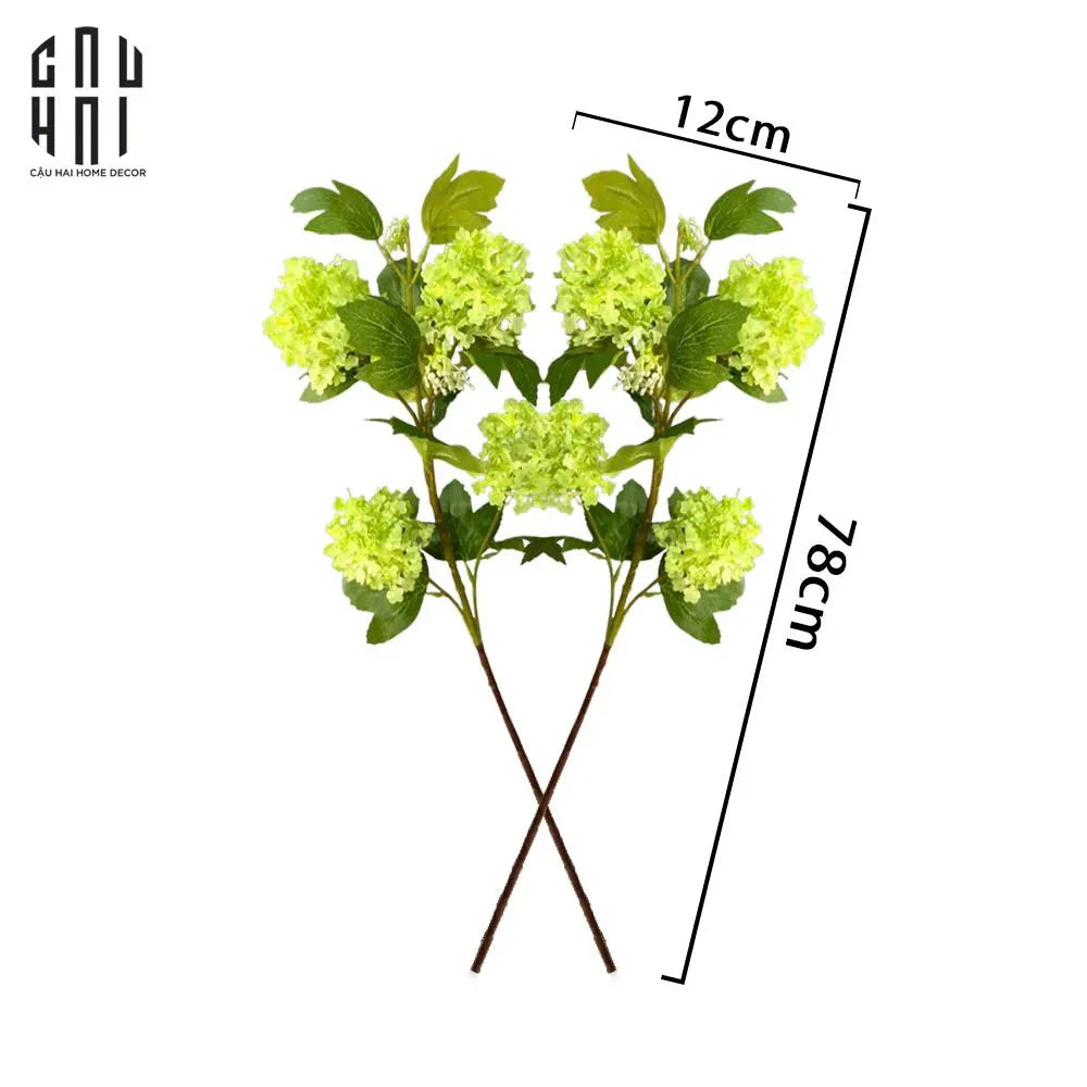 Set 2 Cành Cẩm Tú Cầu Mini - Xanh-CẬU HAI HOME DECOR