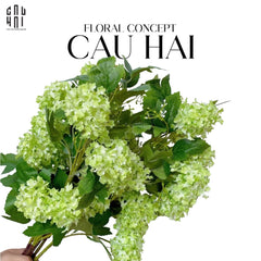 Set 2 Cành Cẩm Tú Cầu Mini - Xanh-Hoa Lụa-CẬU HAI HOME DECOR