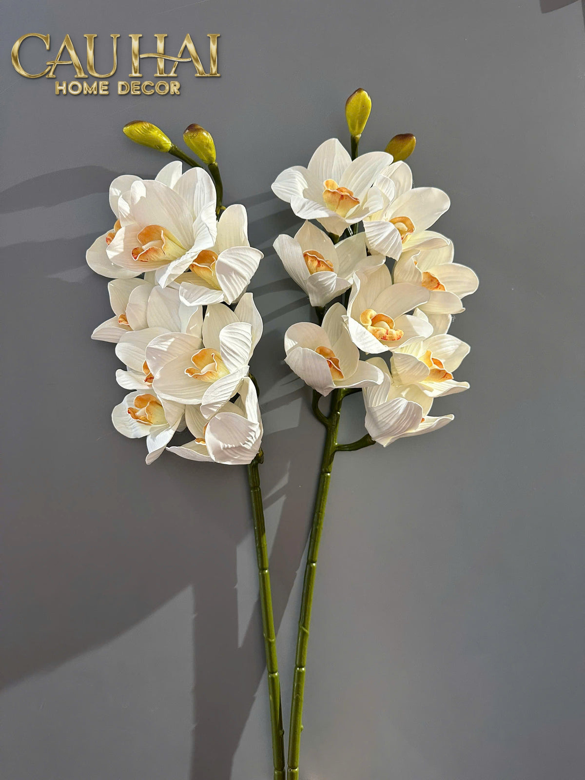 Set 2 Cành Địa Lan Cymbidium-Cành hoa trang trí-CẬU HAI HOME DECOR