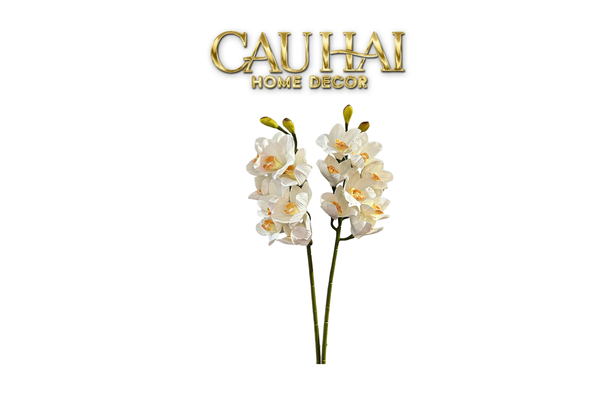Set 2 Cành Địa Lan Cymbidium-Cành hoa trang trí-CẬU HAI HOME DECOR