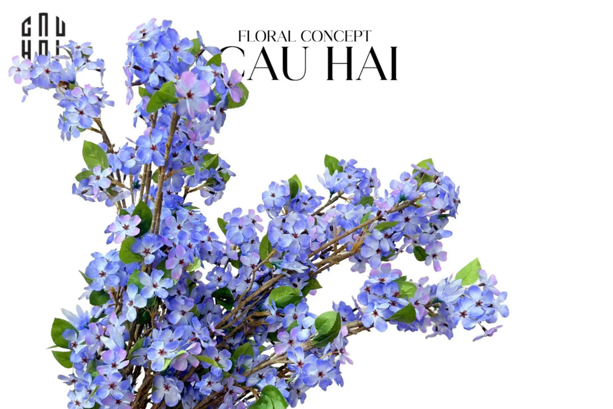 Set 2 Cành Hoa Begonia-Hoa Lụa-CẬU HAI HOME DECOR