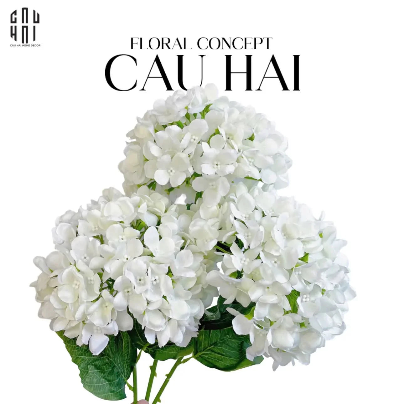 SET 2 CÀNH HOA CẨM TÚ CẦU ĐẠI - TRẮNG