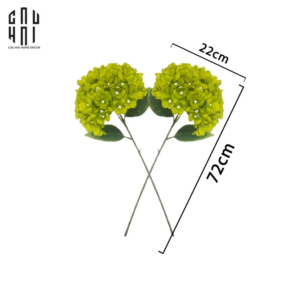 Set 2 Cành Hoa Cẩm Tú Cầu Đại - Xanh-CẬU HAI HOME DECOR