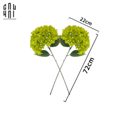 Set 2 Cành Hoa Cẩm Tú Cầu Đại - Xanh-Hoa Lụa-CẬU HAI HOME DECOR